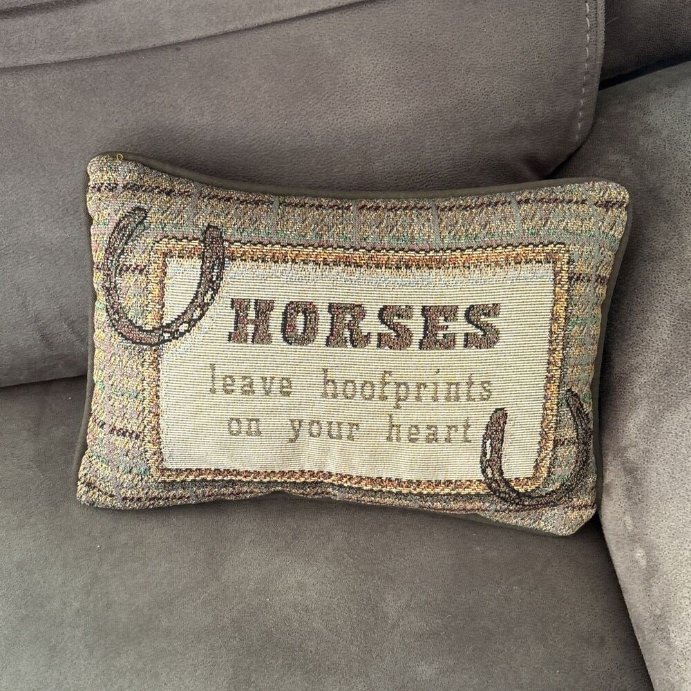 Manual Woodworkers and Weavers Horses Leave Hoofprints On Your Heart Pillow